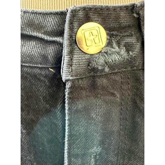 Ksubi black distressed tune jean mini skirt size 25 - Picture 6 of 15